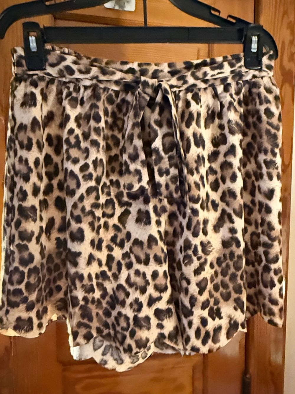 Oddy Leopard Print Skater Short in Brown and Black